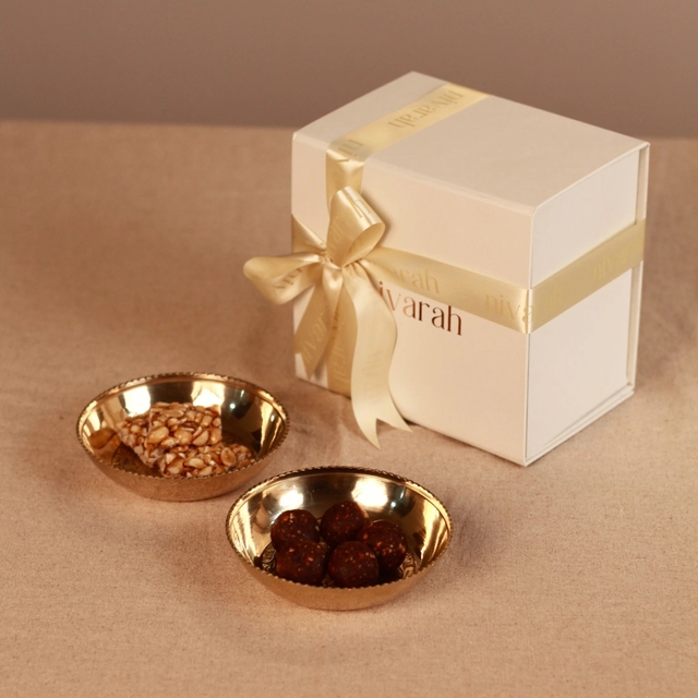 Krti - Carved Brass Plate Set