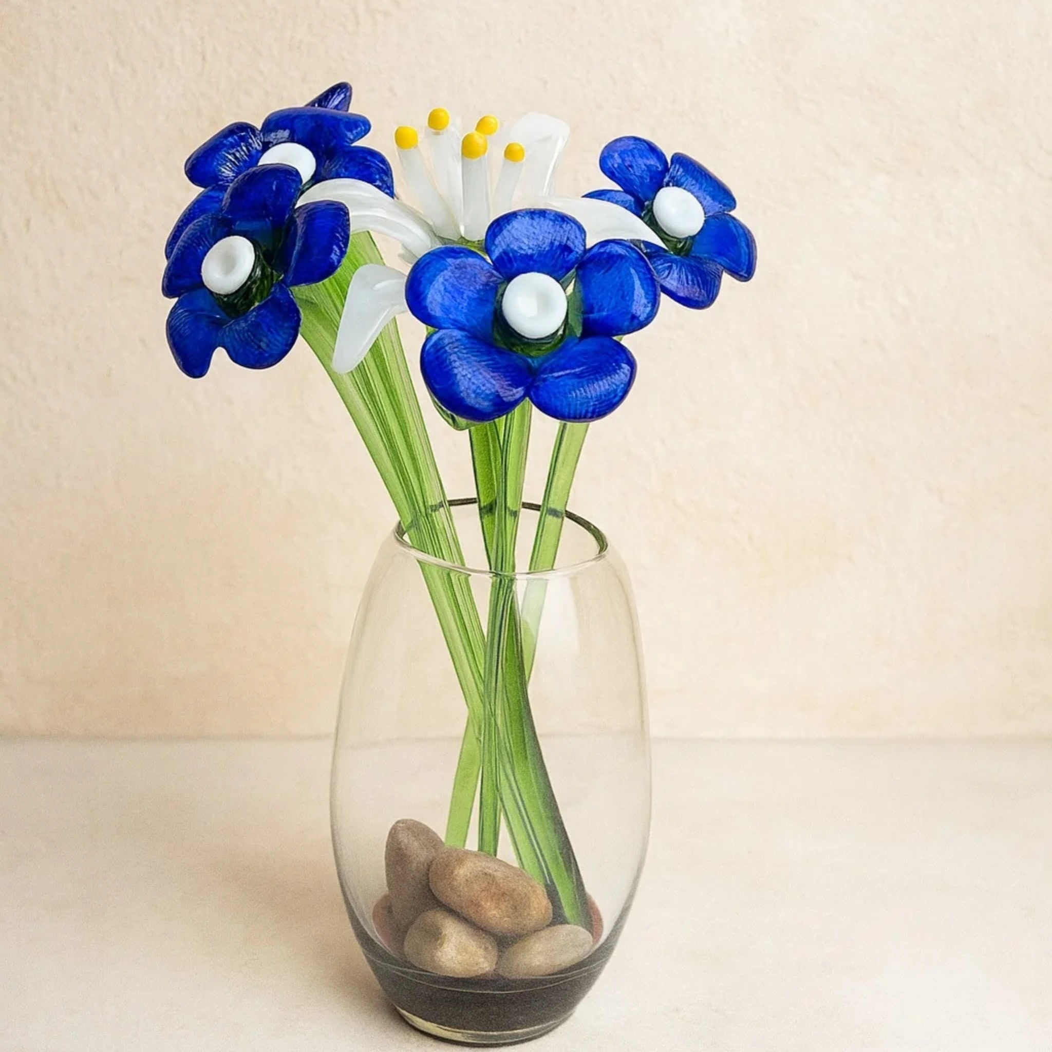 Blue Moon Lily-— Handblown Glass Bouquet by RUSTIC HORSE GLASS STUDIO | Tooffi