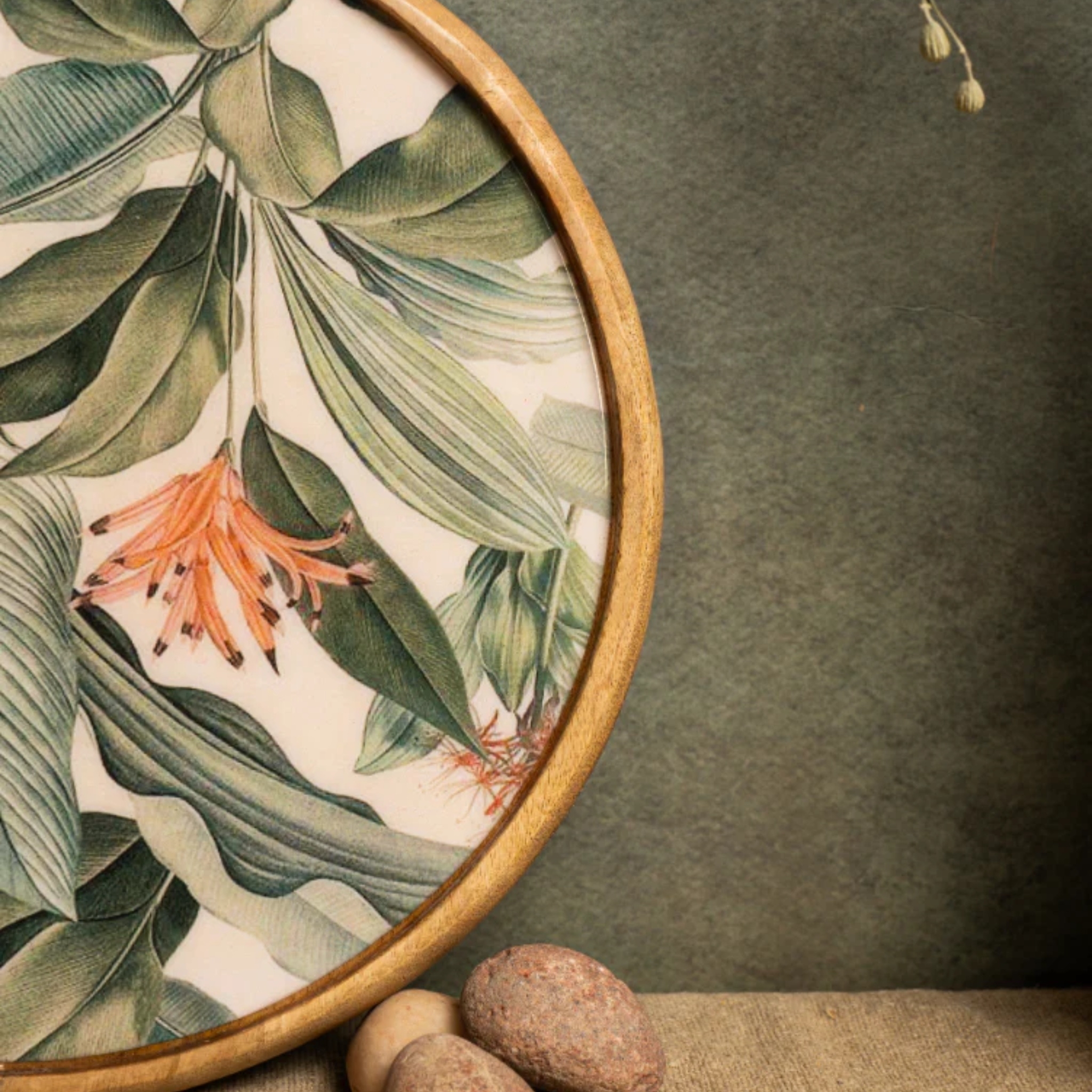 Forest Walk Mango Wood Epoxy Resin Serving Platter - Multi by Ammorada | Tooffi