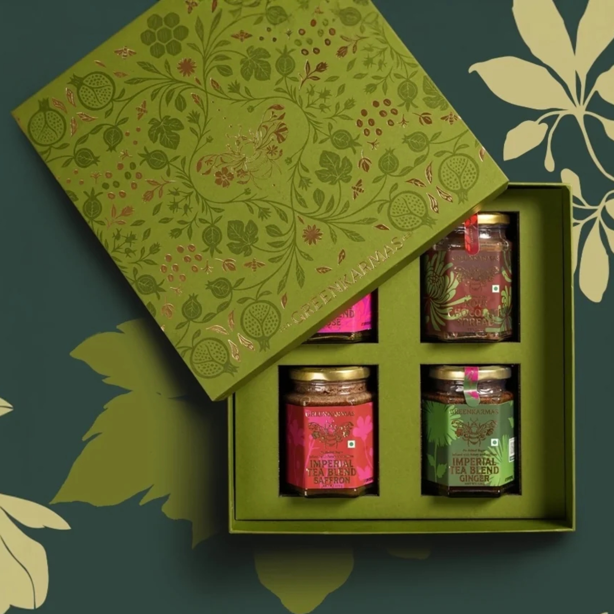 GreenKarmas Green and Gold - Tea Gift Hamper