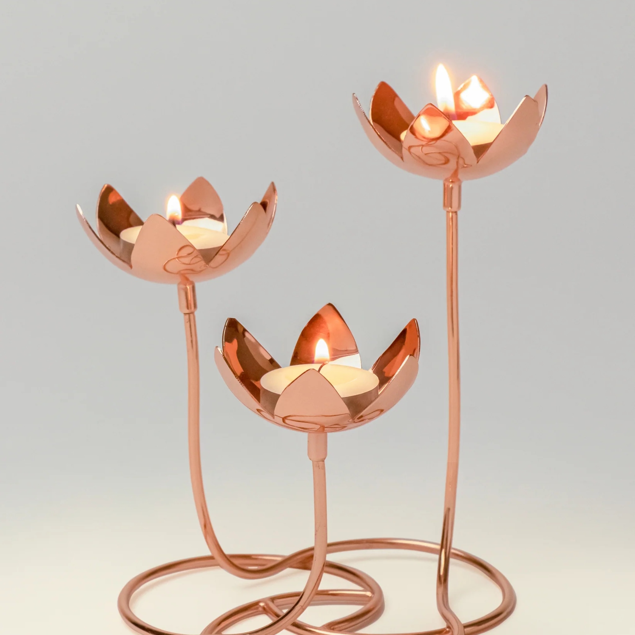 Handmade Lotus Cluster - Copper