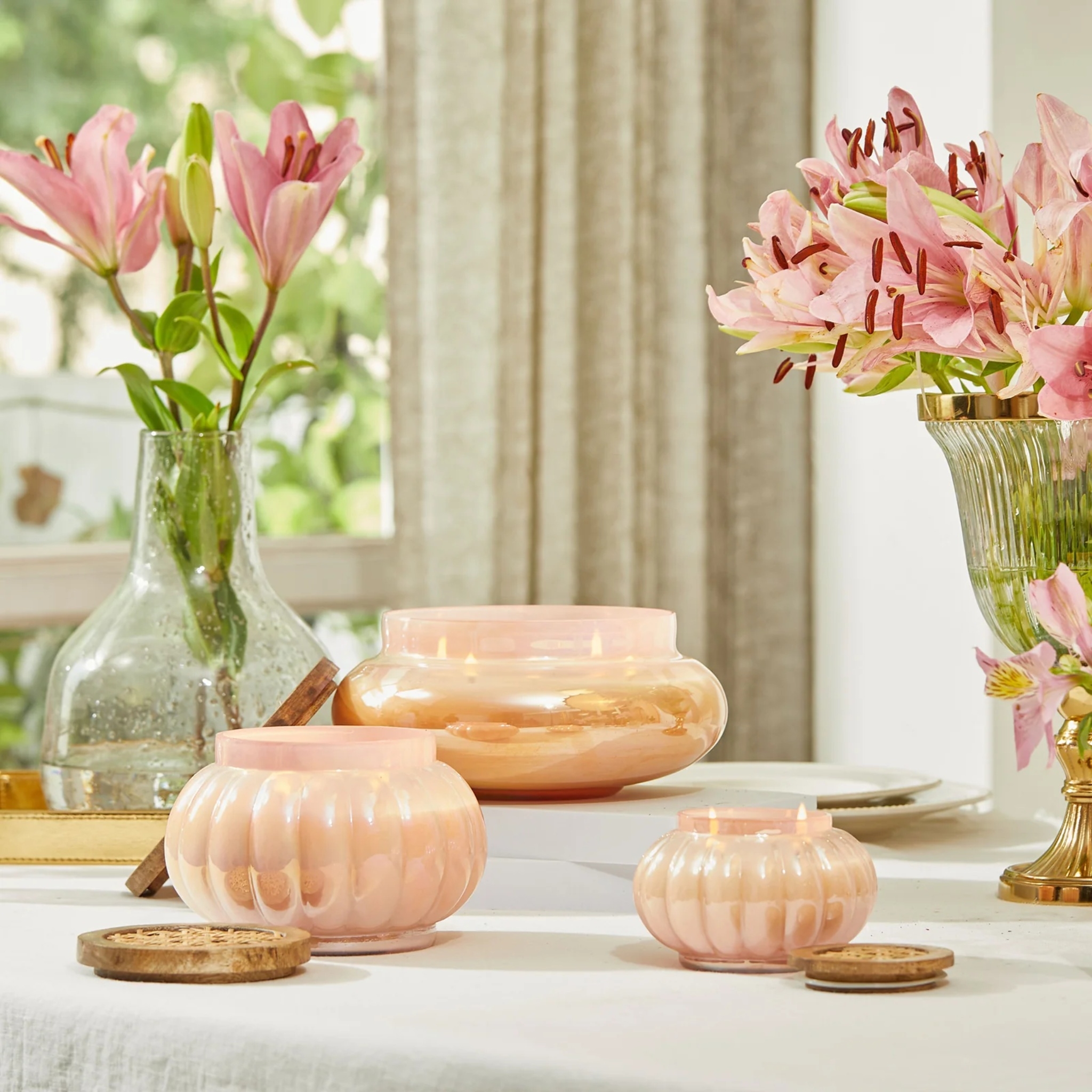Pink Boho Lid - Lustre Jars by Endora Scented Candles | Tooffi