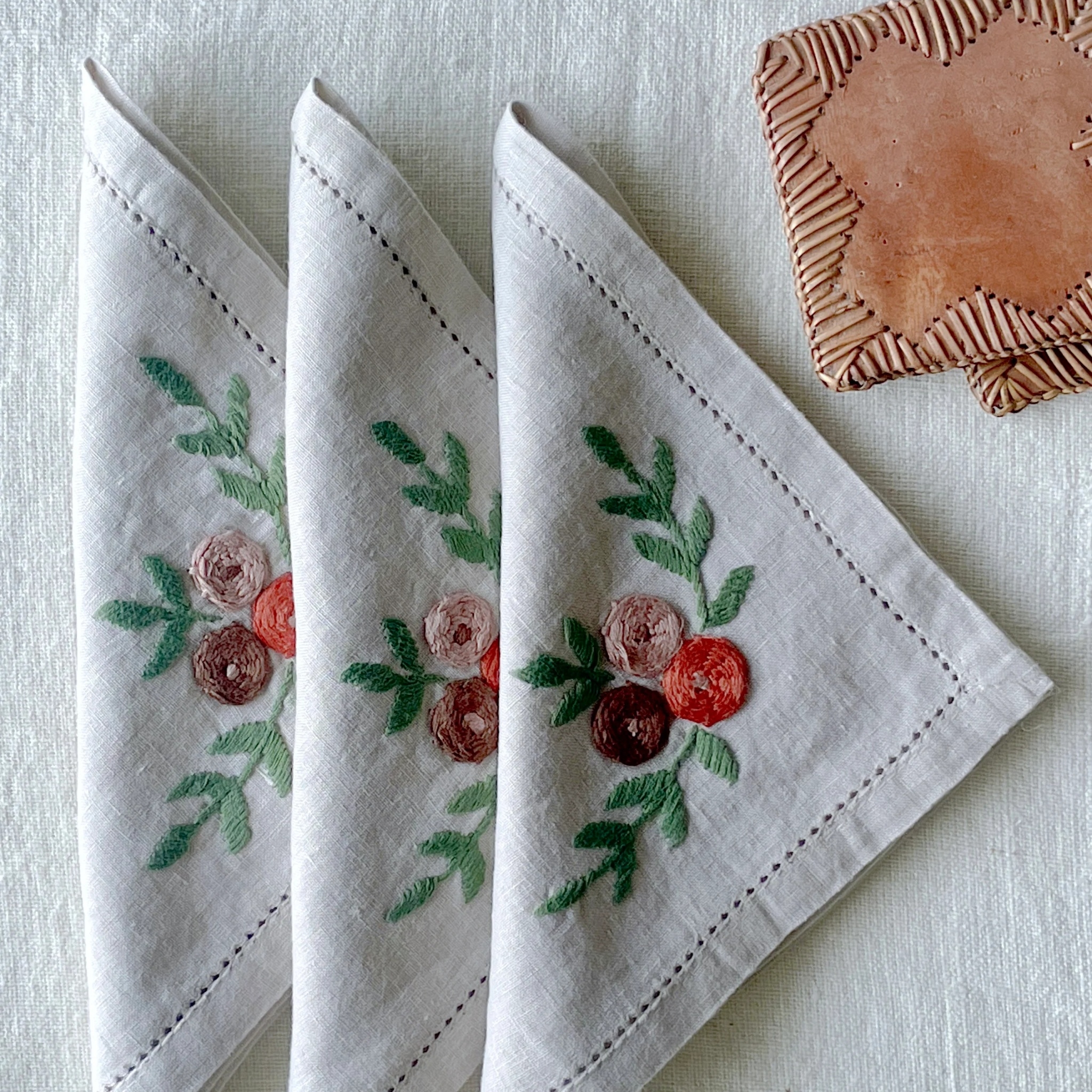 Linen Vintage Flora Napkin
