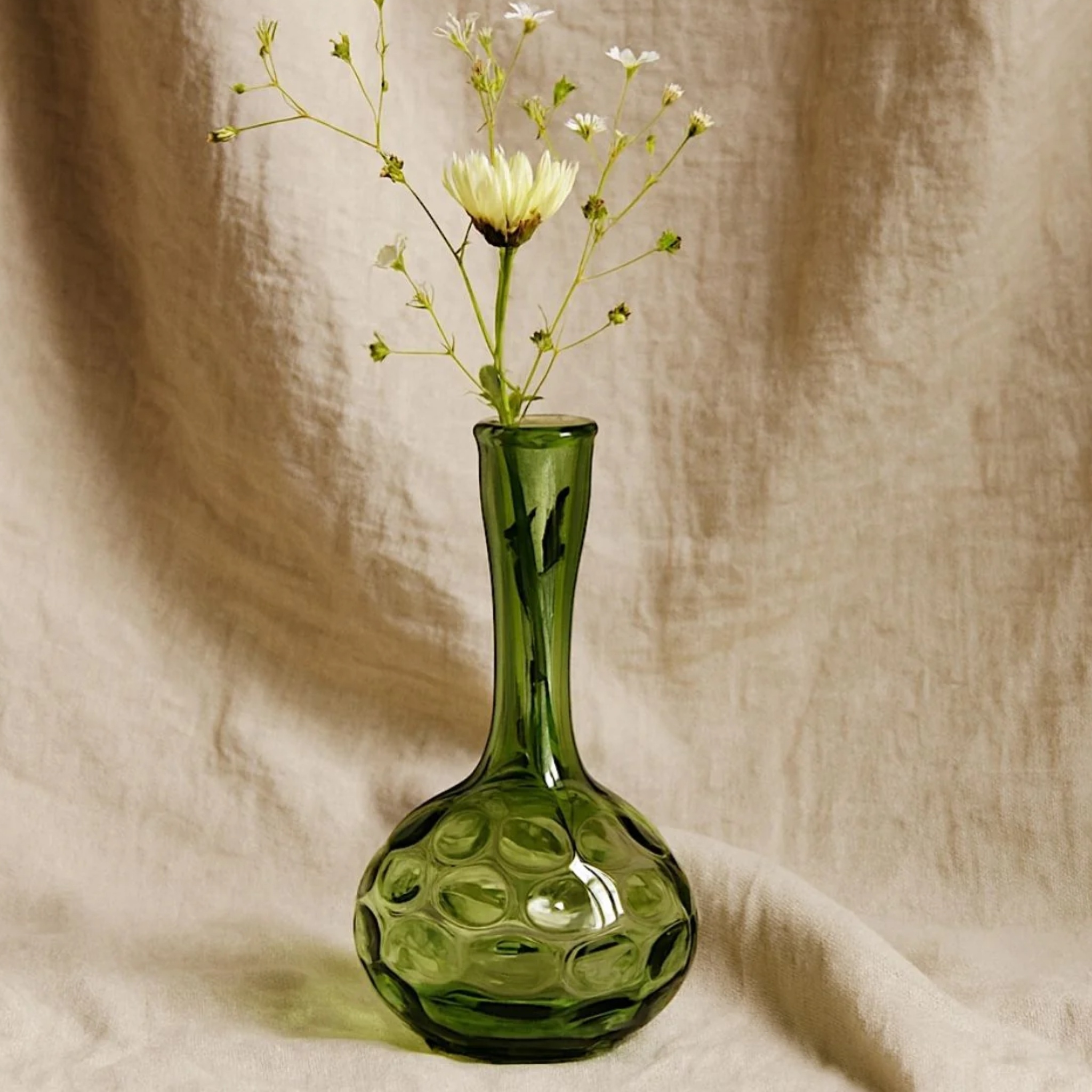 Handblown Murano Glass Jade Vase by RUSTIC HORSE GLASS STUDIO | Tooffi