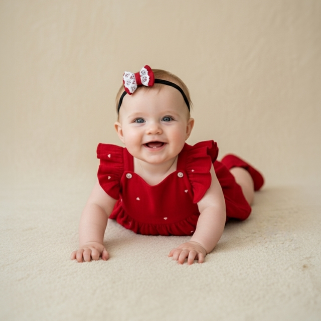 Christmas Edition Red Heart Newborn Gift Hamper | Baby Girl