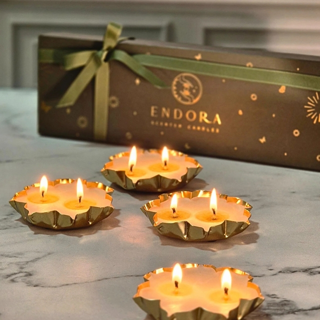 Scented Lotus Urli | Set Of 4