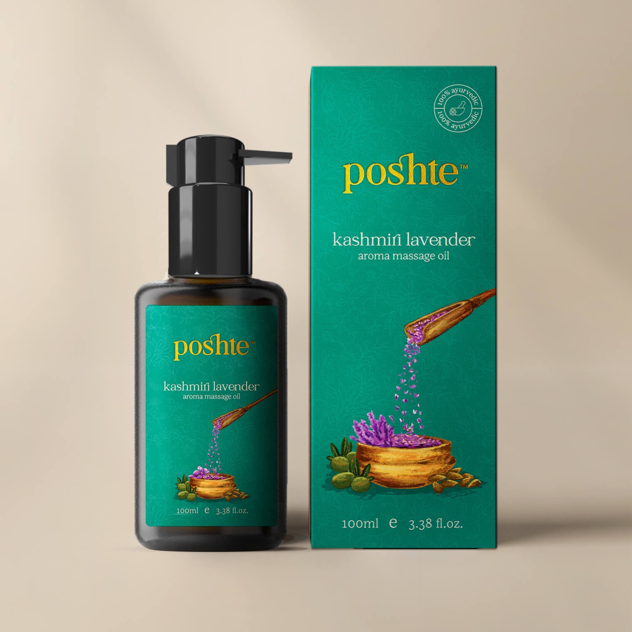 Kashmiri Lavender Aroma Massage Oil 100ml