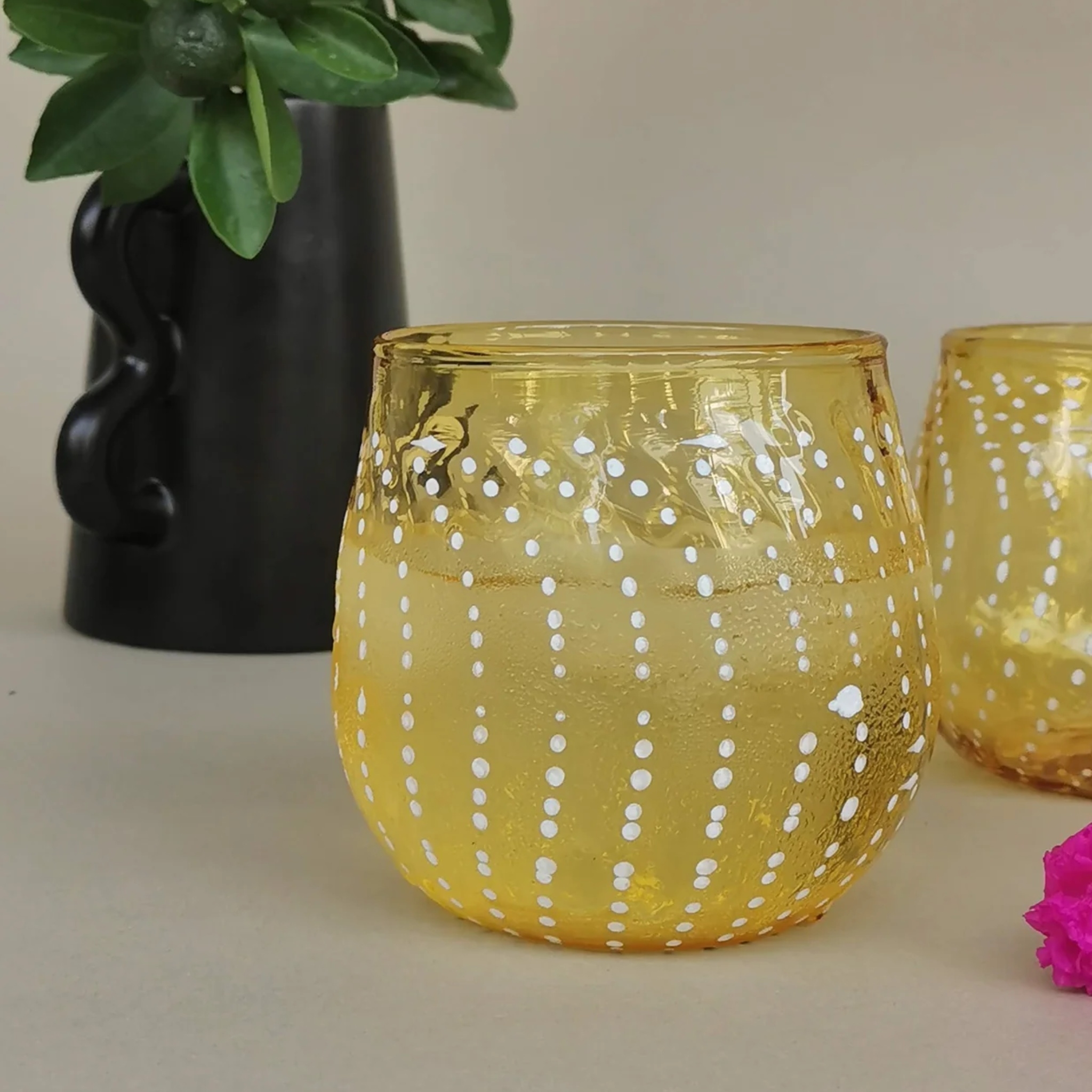 Mura Art Glass- Sunrise (single glass) by RUSTIC HORSE GLASS STUDIO | Tooffi