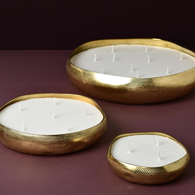 Gold Metal urli | Set of 3