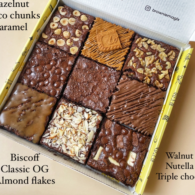 Assorted box of 9 Brownies