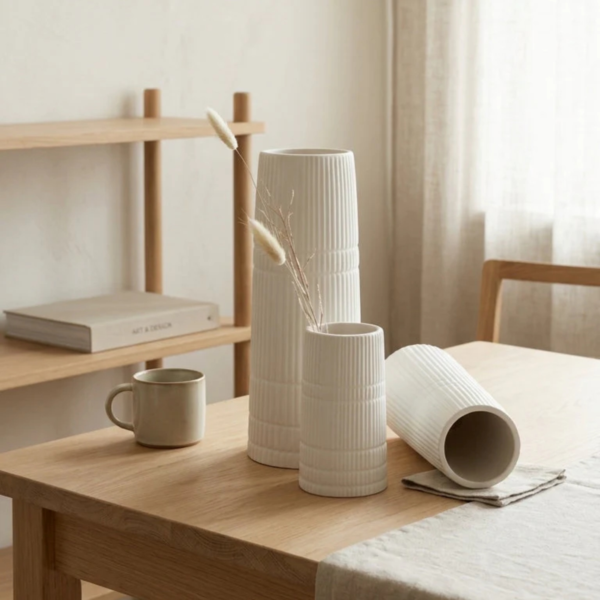 Linea Vase Snow and Flowers Set - Single(Large) by nivarah | Tooffi