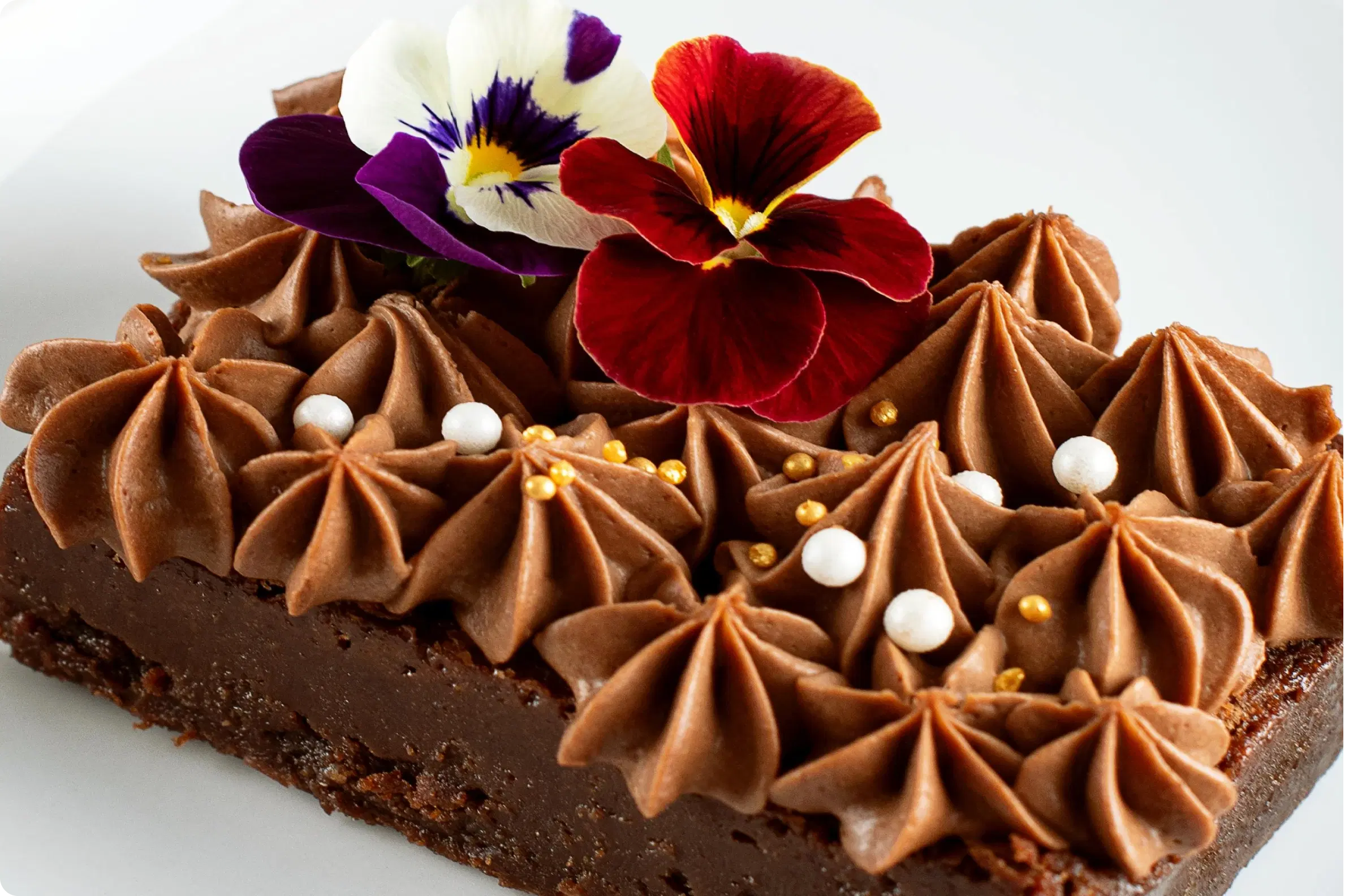 Custom layered cake with nuts