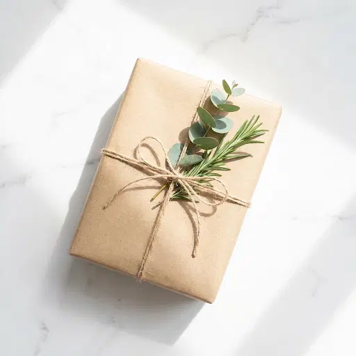 Minimalist gift wrapping