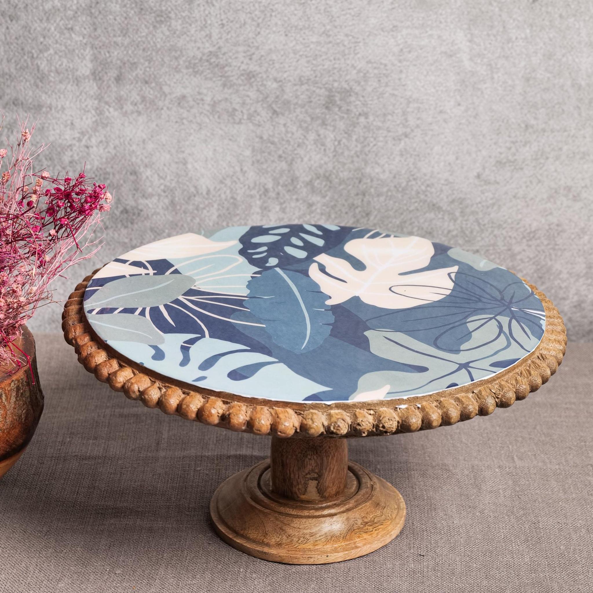 Tropical Leaf Elevated Epoxy Display Stand