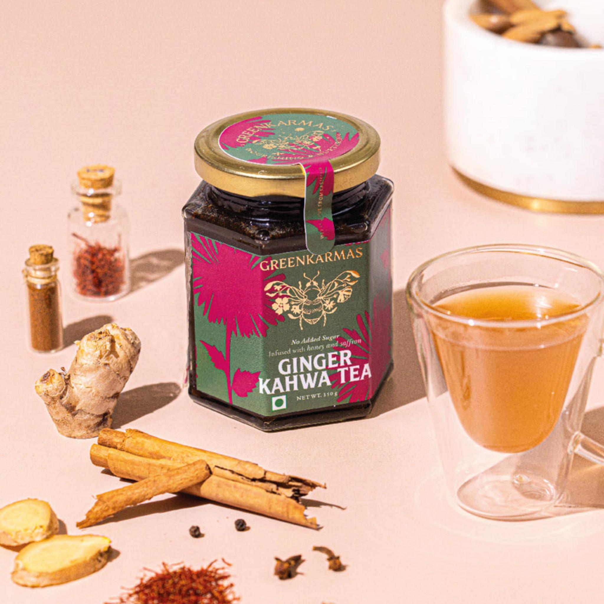 Ginger Kahwa Green Tea - Ayurvedic