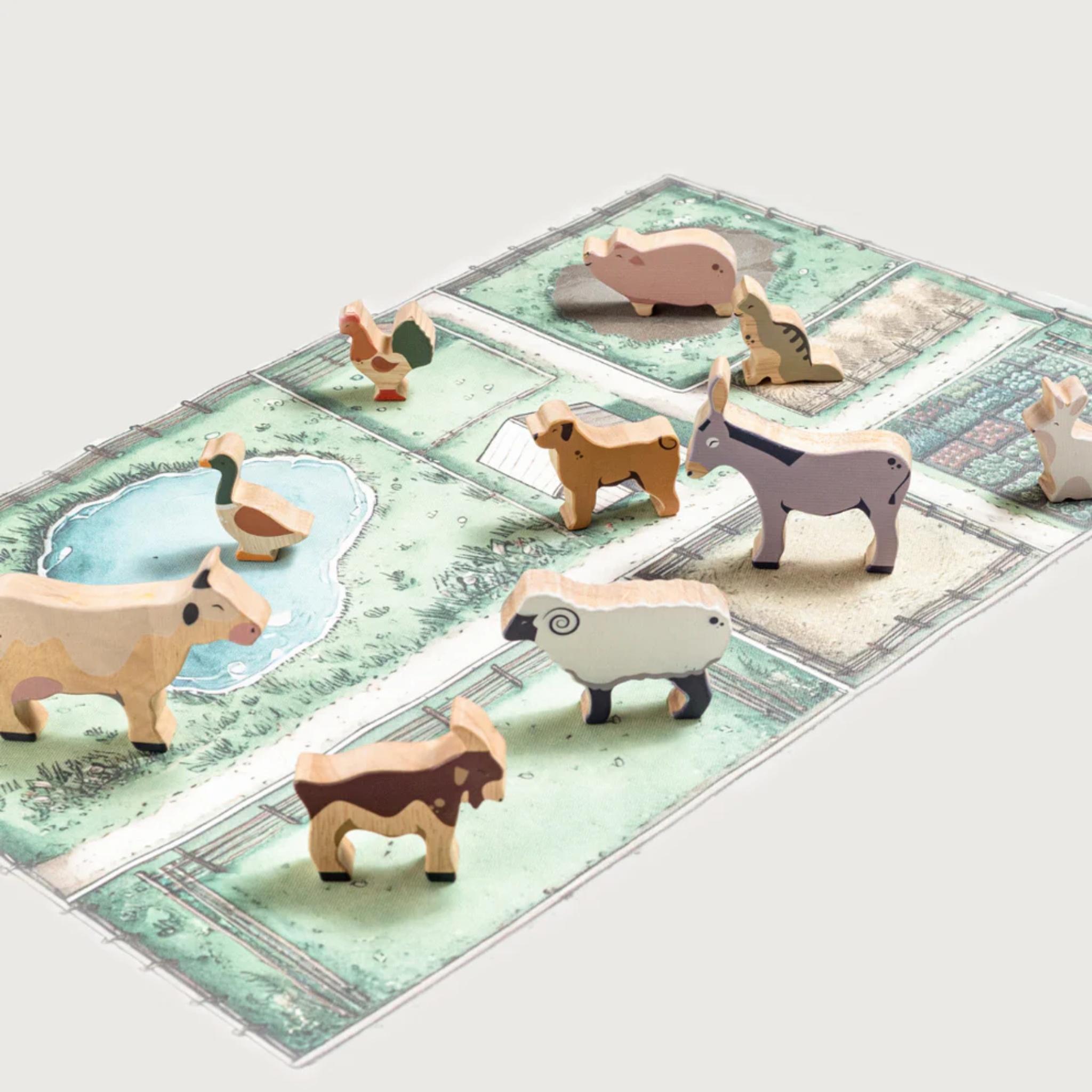 Once Upon A Farm - 10 Animals, Play Mat & Story Booklet
