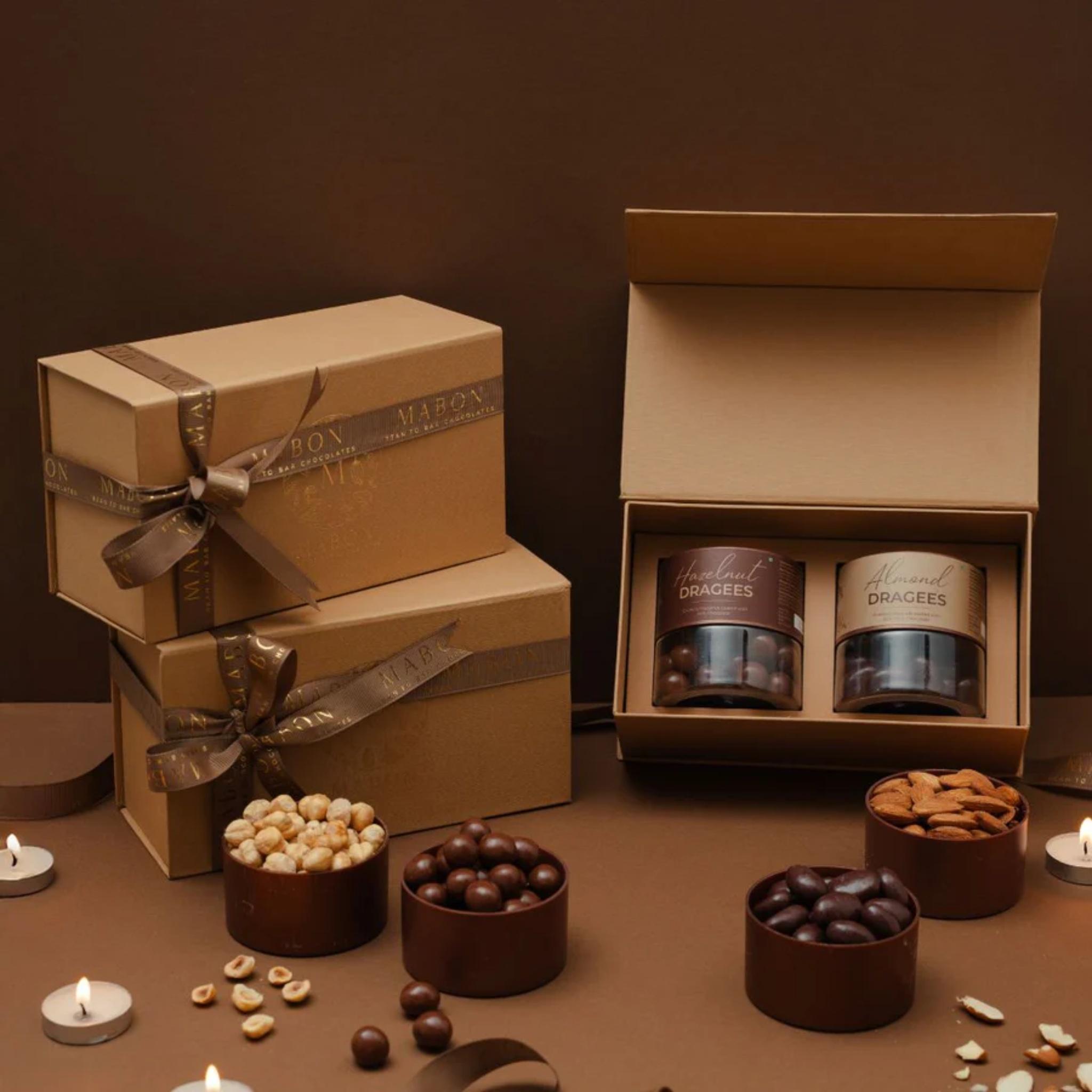 Chocolate Dragees Jars Gift Box (Box of 2)
