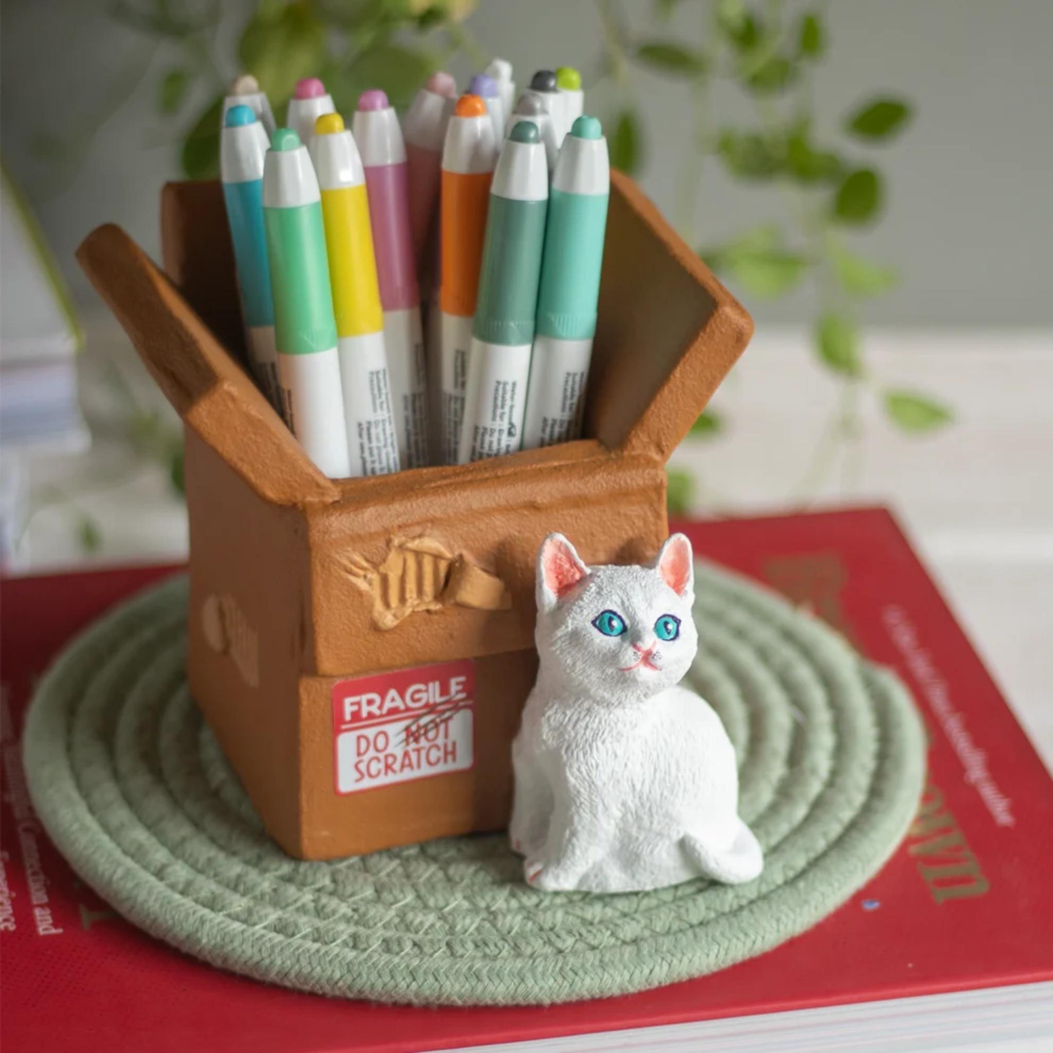 Carton Cat Desk Organiser