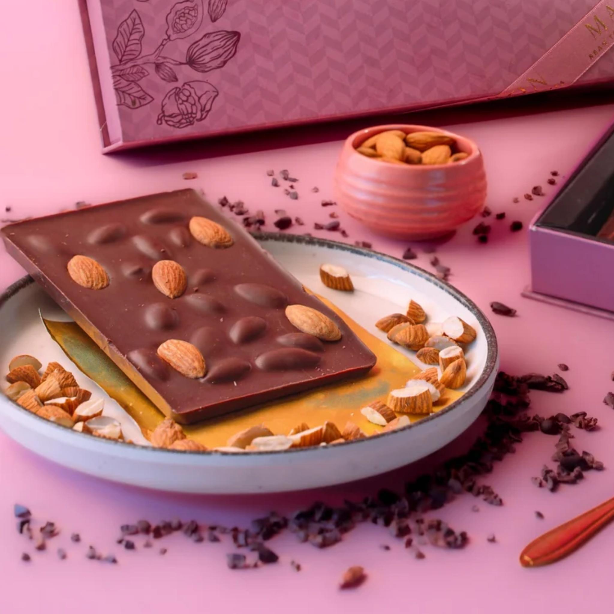 Sea Salt & Roasted Almond 55% Dark Chocolate Bark Gift Box