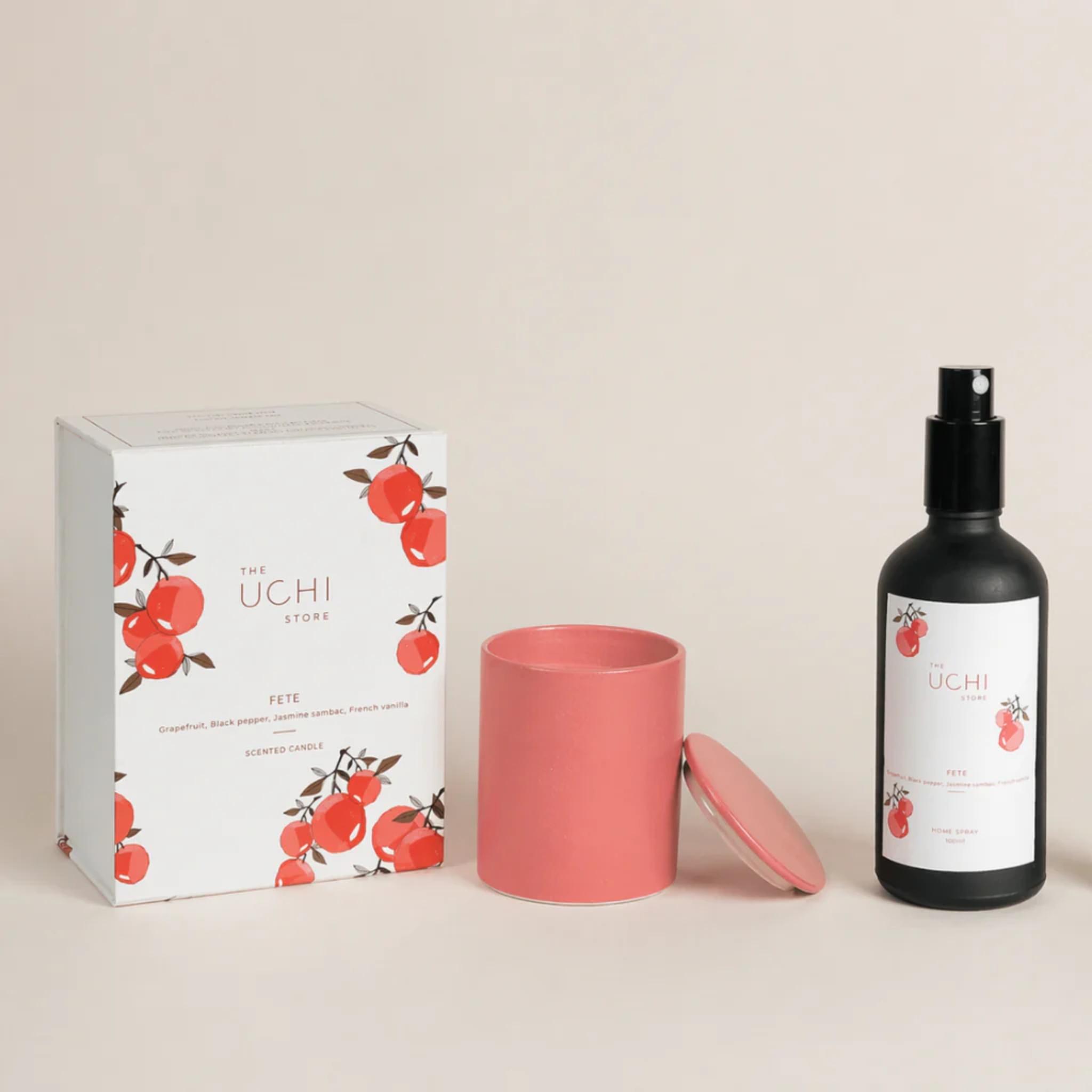 Ceramic candle and home spray bundle