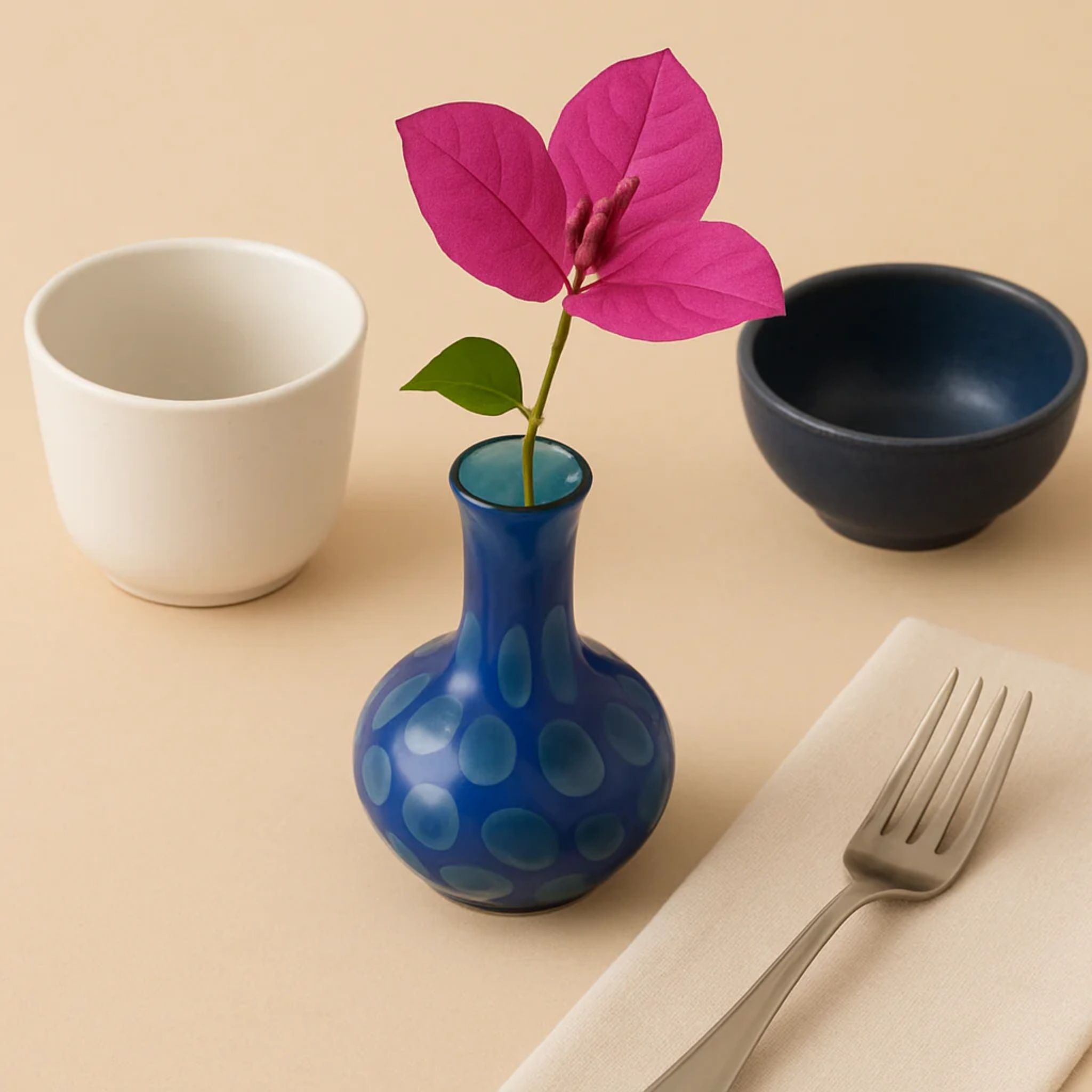 Murano Glass Style Vase- Blue Hues by RUSTIC HORSE GLASS STUDIO | Tooffi