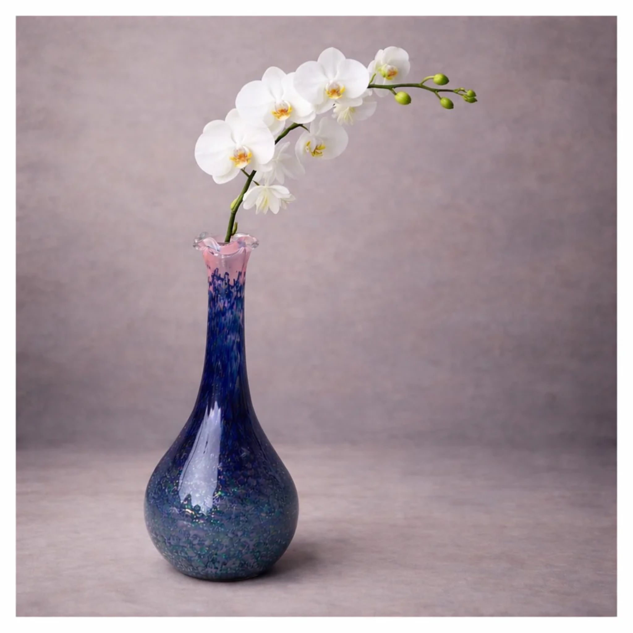 Bloom Art Holder -Blue Galaxy by RUSTIC HORSE GLASS STUDIO | Tooffi
