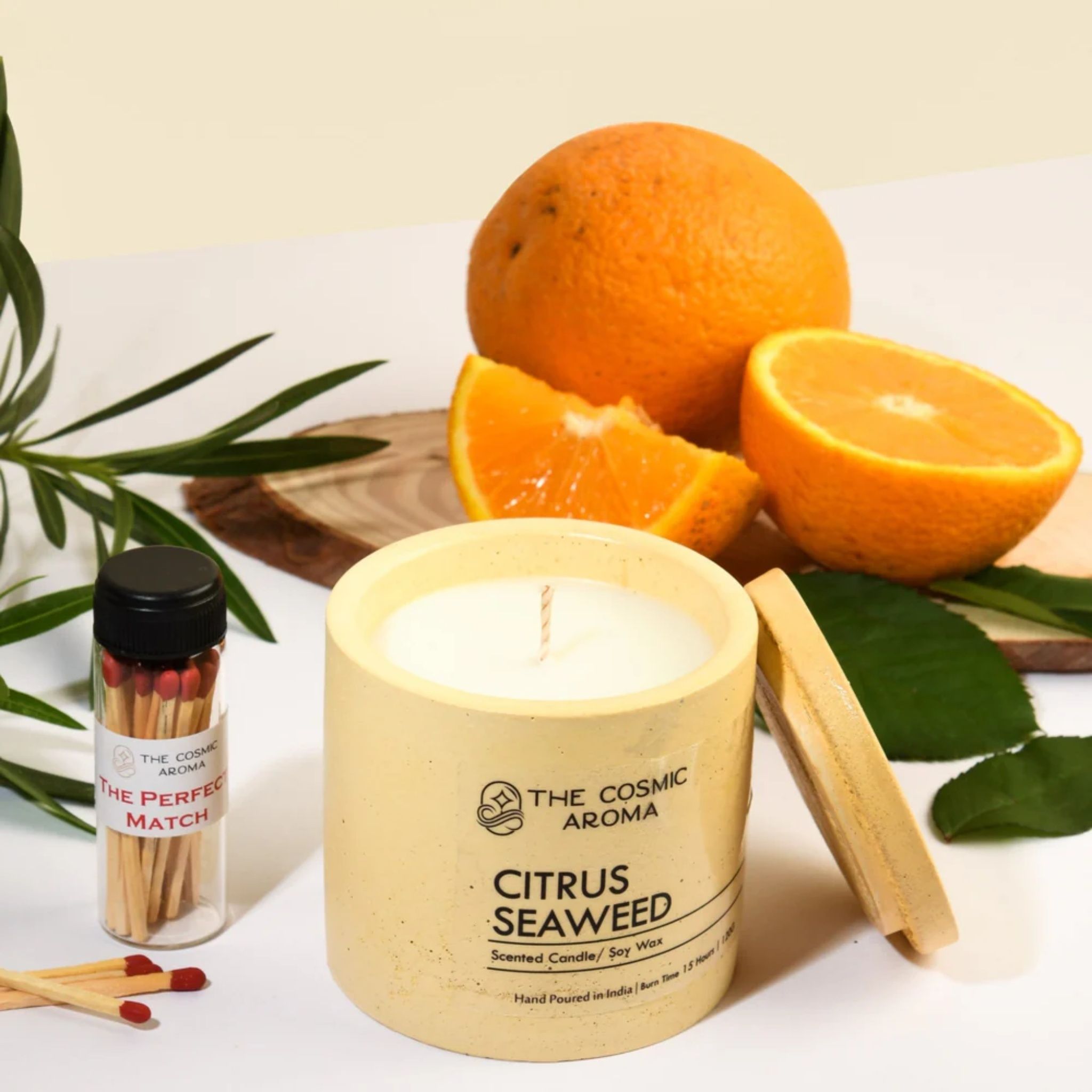 Concrete Citrus Seaweed Candle