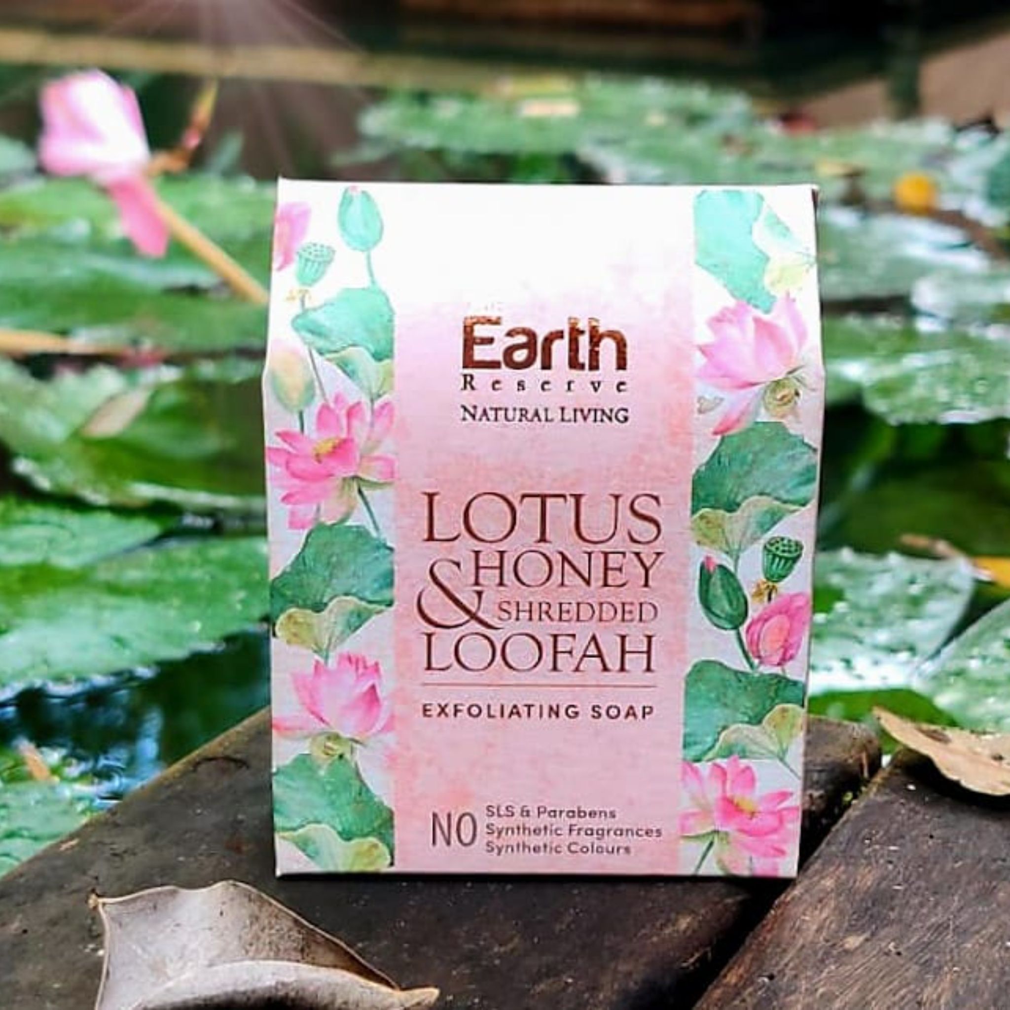 Lotus & Honey Shredded Loofah Exfoliating Soap | SLS & Paraben Free │Cocoa Butter Enriched