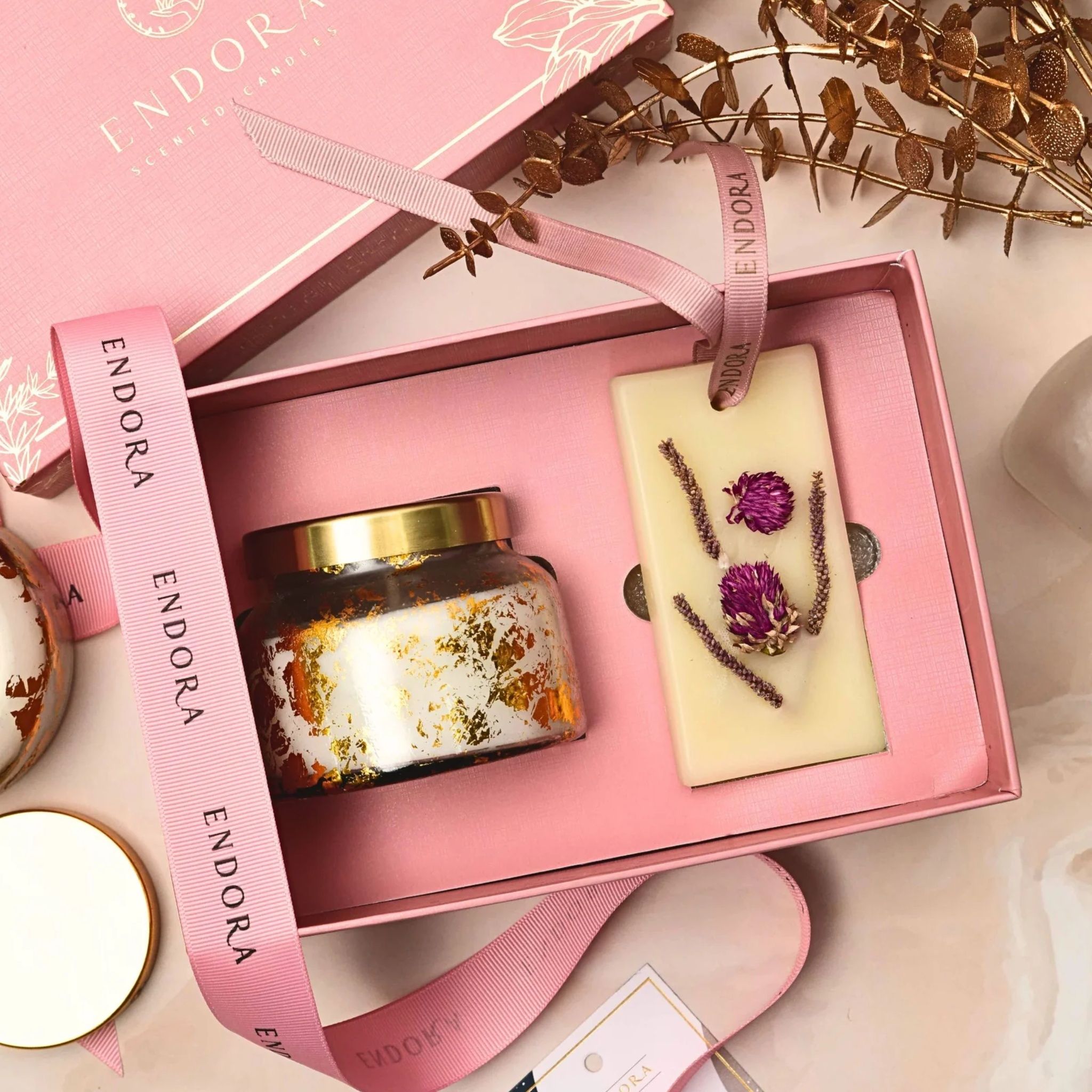Gold Foiled Matki + Wax Tablet by Endora Scented Candles | Tooffi