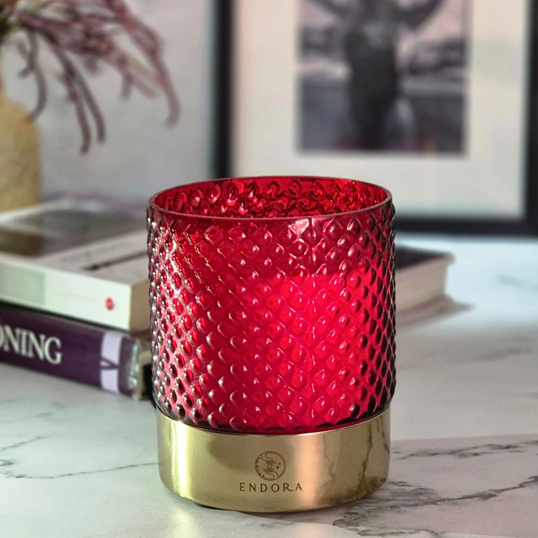 Retro Jar candle + Wax tablet gift set | Royal Red | Scented Candle