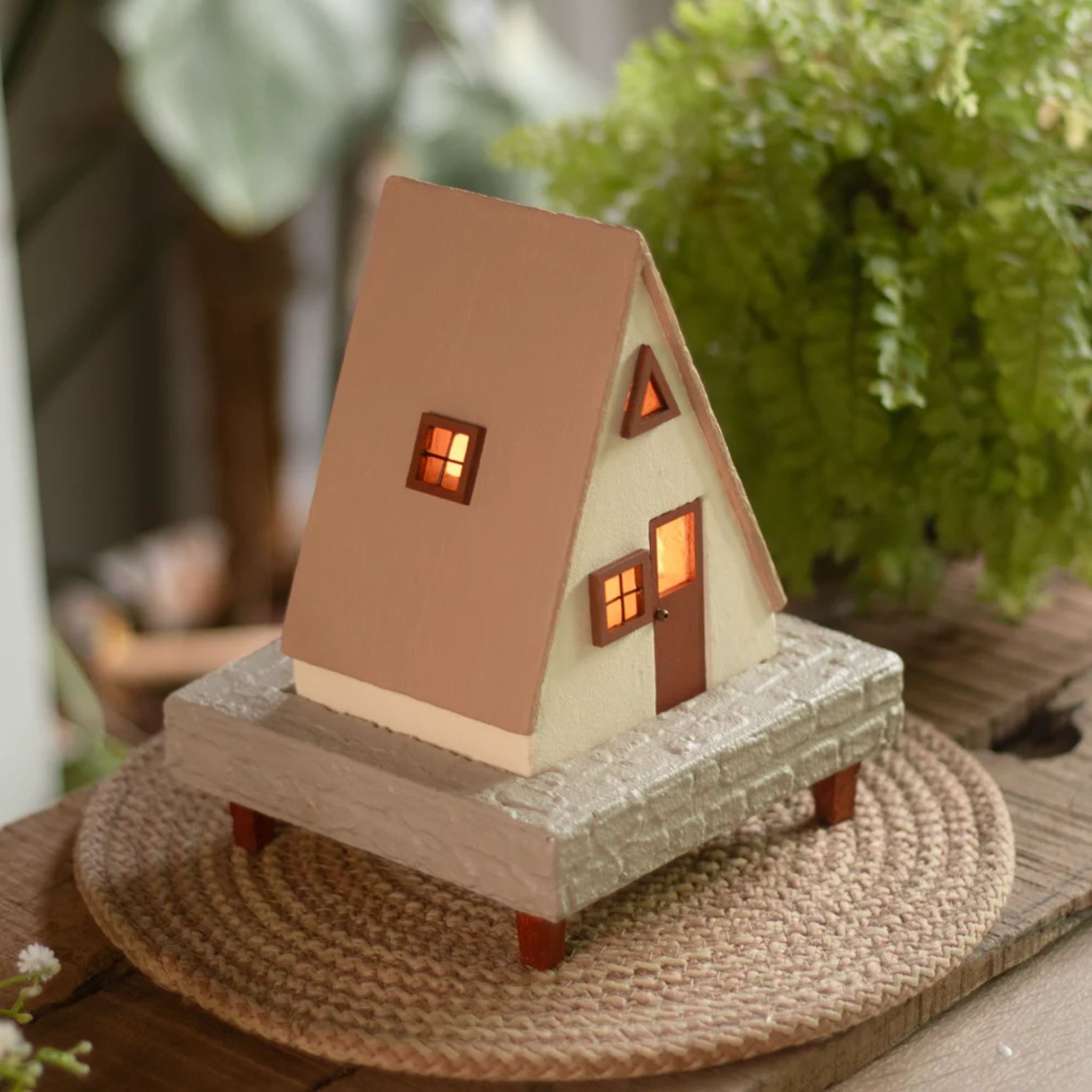 Tealight Cottage (Beige & Brown) by Bae & Bee studio | Tooffi