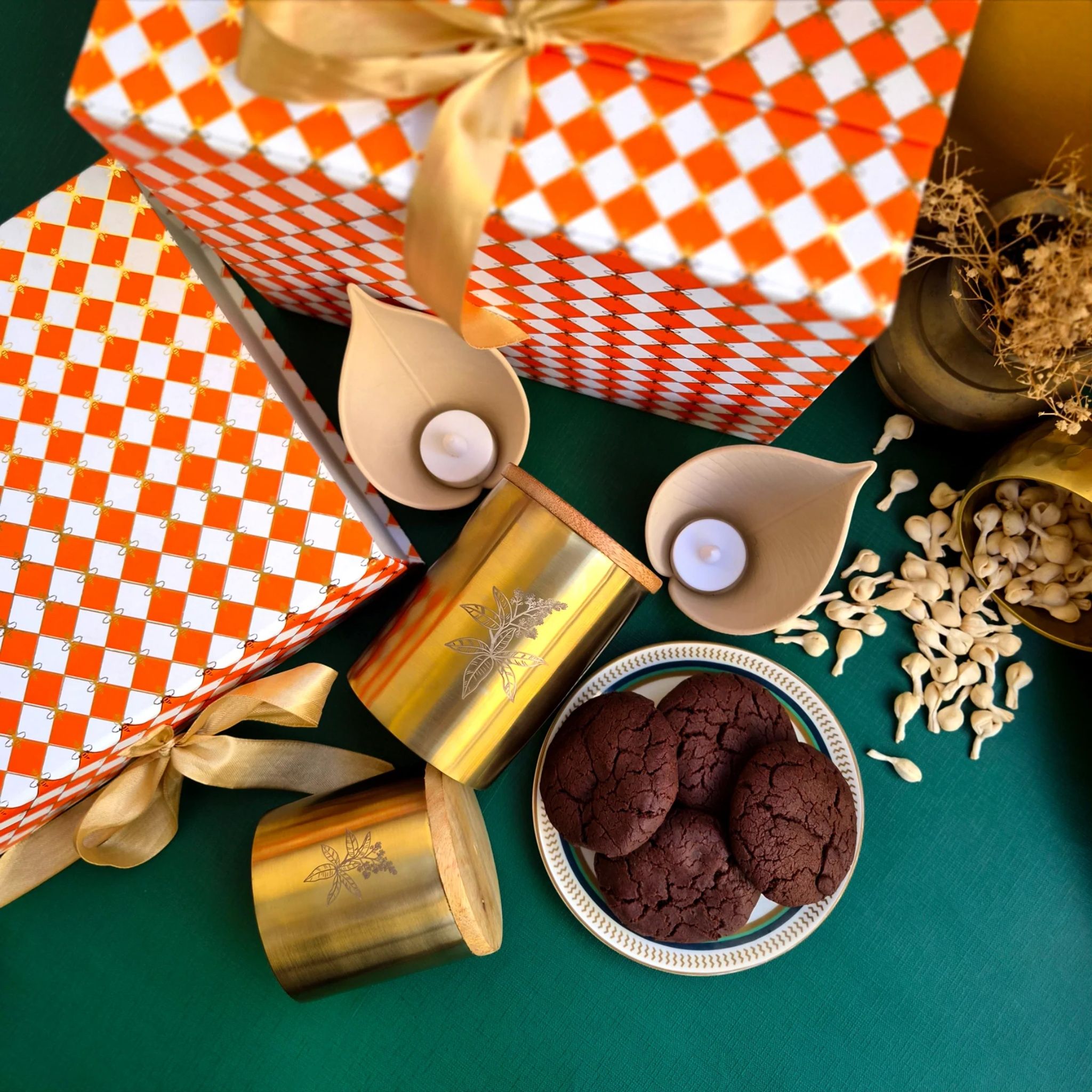 The Golden Gathering — Diwali Gift Box by urbankart - ta.da tableware | Tooffi