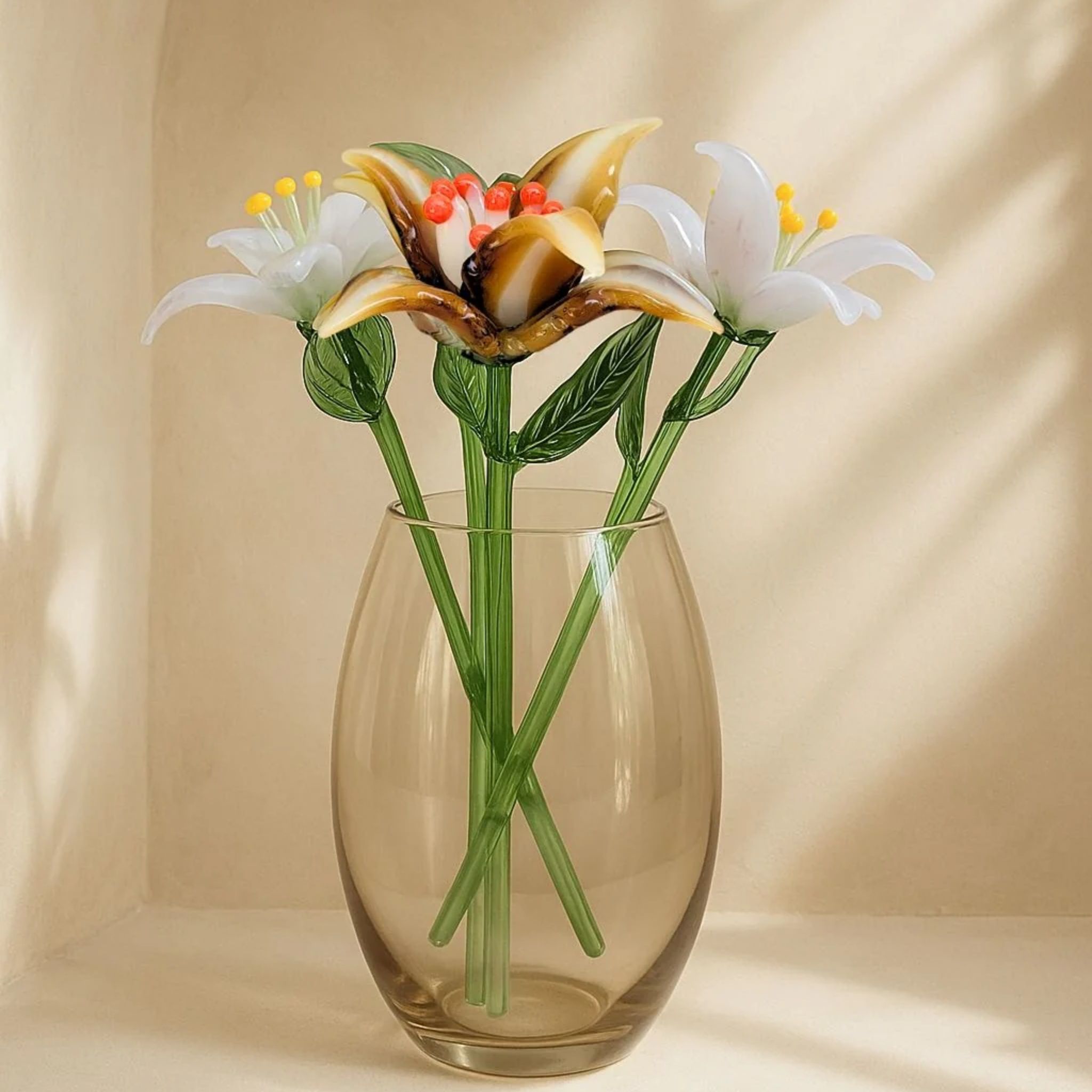 Blooming Lillies- Glass Flowers Bouquet by RUSTIC HORSE GLASS STUDIO | Tooffi