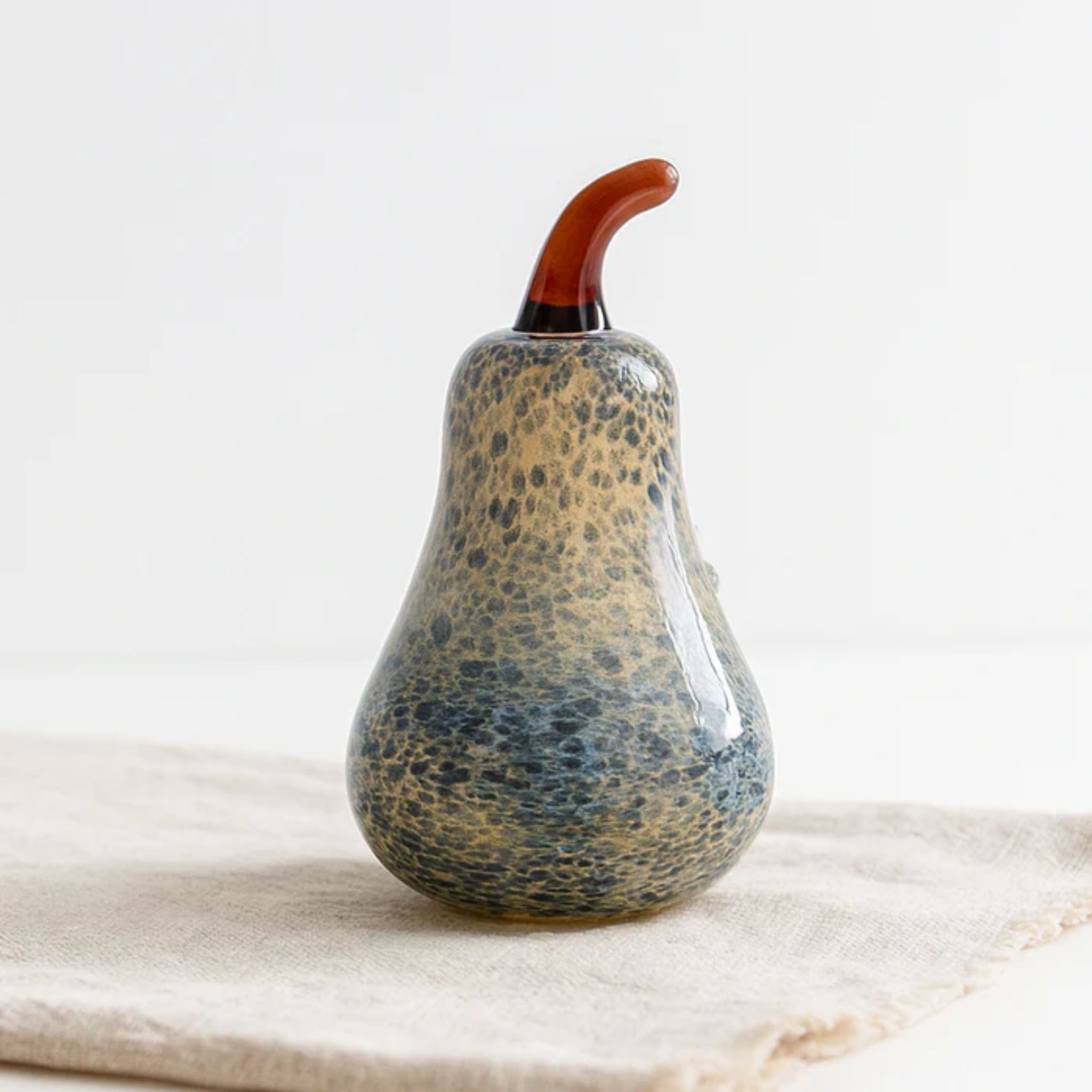 Murano Glass Style Decoration- Marble Pear Art Glass by RUSTIC HORSE GLASS STUDIO | Tooffi