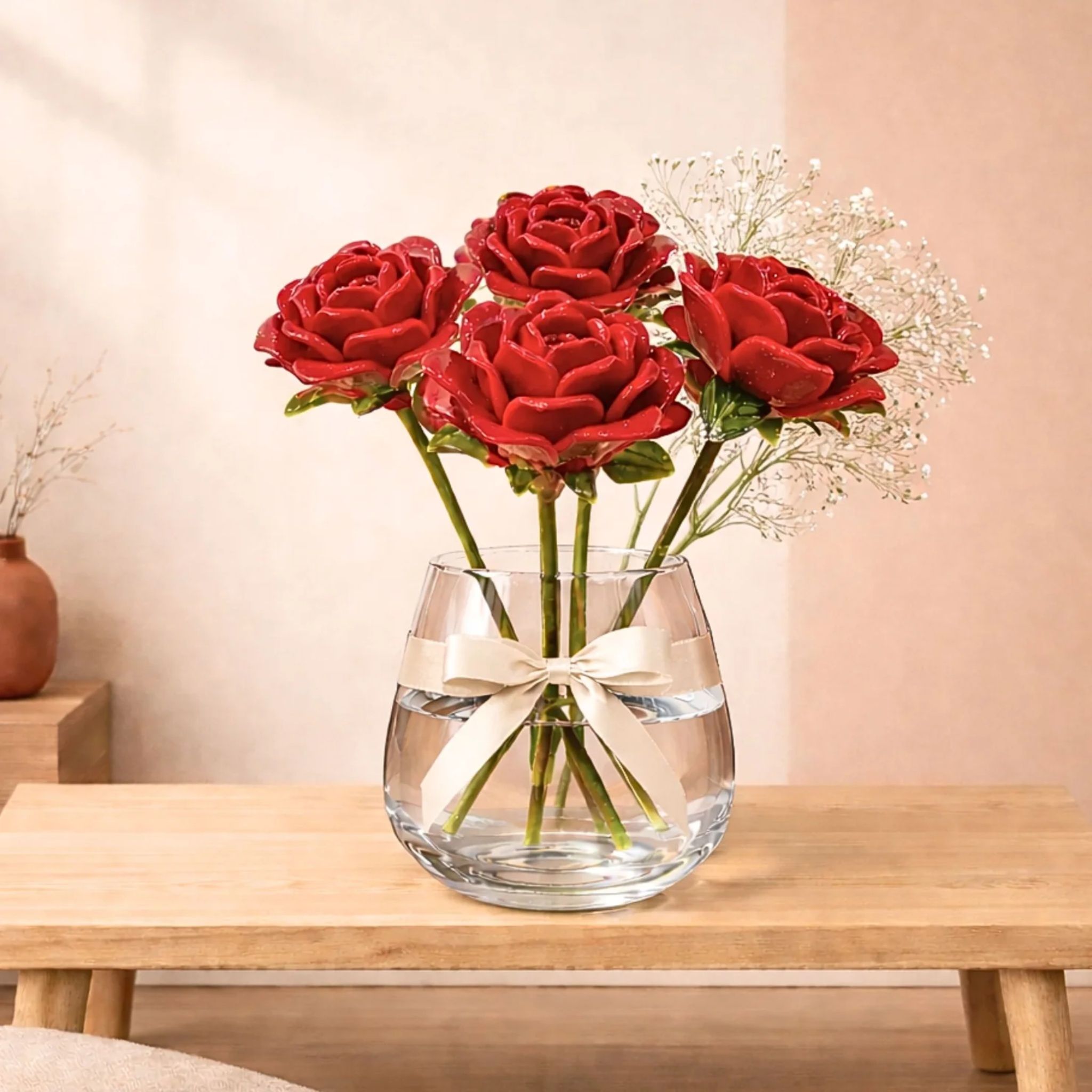 Rose Red | Eternal Bloom — Luxury Edition by RUSTIC HORSE GLASS STUDIO | Tooffi